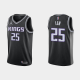 Men's Sacramento Kings #25 Alex Len Black Swingman Statement Edition NBA Jersey