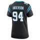 Women's Carolina Panthers Henry Anderson Nike Black Team Game Jersey