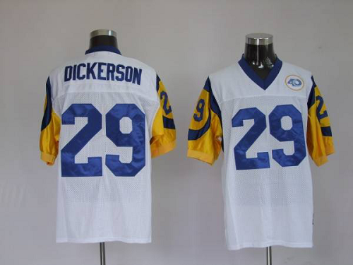 Men's Mitchell And Ness St. Louis Rams #29 Eric Dickerson Stitched White NFL Jersey