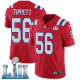 Men's Nike NFL New England Patriots #56 Andre Tippett Limited Alternate Red Vapor Untouchable Super Bowl LII Jersey