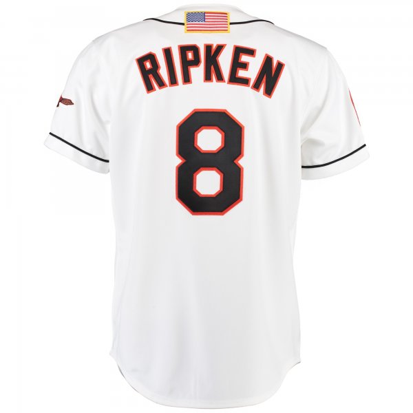 Men's Baltimore Orioles Cal Ripken Mitchell & Ness White Home Jersey