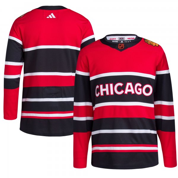 Men's Chicago Blackhawks adidas Red Reverse Retro 2.0 Blank Jersey