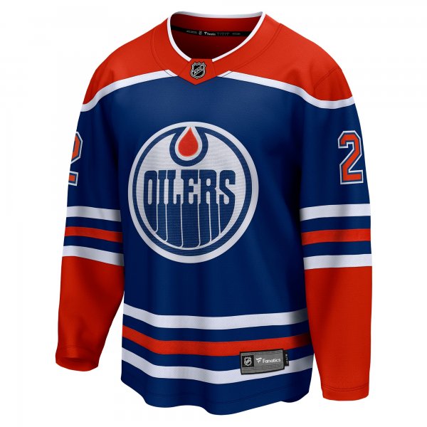 Men's Edmonton Oilers Evan Bouchard Fanatics Royal Home Breakaway Player Jersey