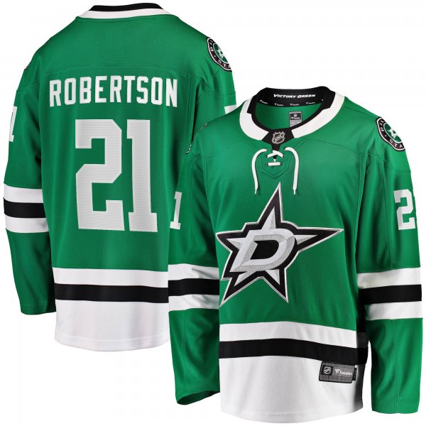 Men's Dallas Stars Jason Robertson Fanatics Kelly Green Home Breakaway Replica Jersey