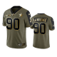 Dallas Cowboys Demarcus Lawrence Olive Gold 2021 Salute To Service Men's Limited NFL Jersey