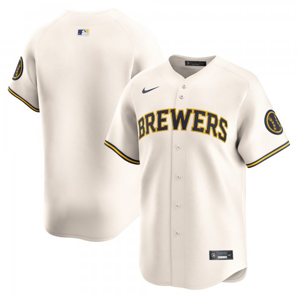 Youth Milwaukee Brewers Nike Cream Home Limited Jersey