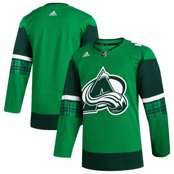 Men's Colorado Avalanche  adidas Kelly Green 2023 St. Patrick's Day Primegreen Jersey