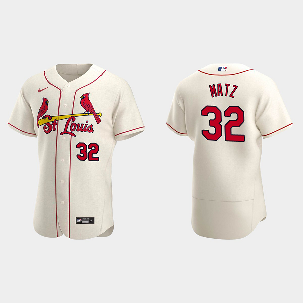 Men's St. Louis Cardinals #32 Steven Matz Cream Alternate Flex Base MLB Jersey