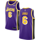 Los Angeles Lakers #6 LeBron James Purple Youth NBA Swingman Statet Edition Jersey