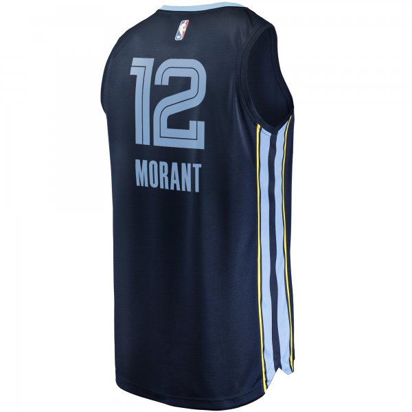 Youth Memphis Grizzlies Ja Morant Fanatics Navy 2019/20 Fast Break Replica Jersey - Icon Edition