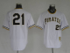 Mitchell And Ness Pittsburgh Pirates #21 Roberto Clemente Stitched White Throwback MLB Jersey