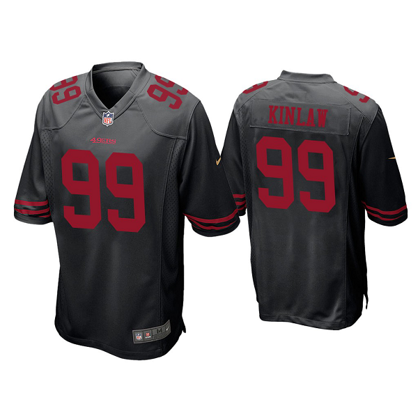 Men's #99 Javon Kinlaw San Francisco 49ers Black 2020 NFL Draft Game Jersey