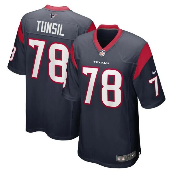 Men's Houston Texans #78 Laremy Tunsi Nike Navy NFL Player Limited Black Jersey