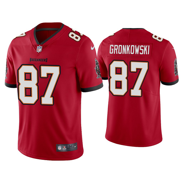 Men's Nike Tampa Bay Buccaneers #87 Rob Gronkowski Color Rush Limited Red Jersey