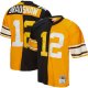 Men's Pittsburgh Steelers Terry Bradshaw Mitchell & Ness Black/Gold 1976 Split Legacy Replica Jersey