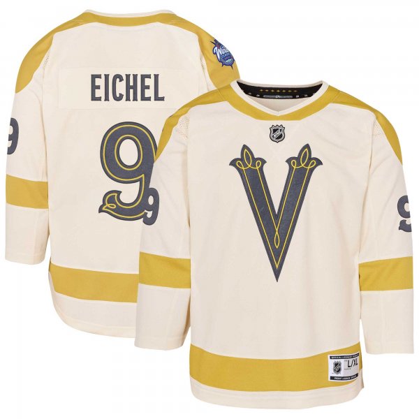 Youth Vegas Golden Knights #9 Jack Eichel Cream 2024 NHL Winter Classic Premier Player Jersey