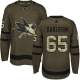 Adidas San Jose Sharks #65 Erik Karlsson Green Salute to Service Stitched NHL Jersey