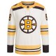 Men's Boston Bruins David Pastrnak adidas Cream  Primegreen 100th Anniversary Player Jersey