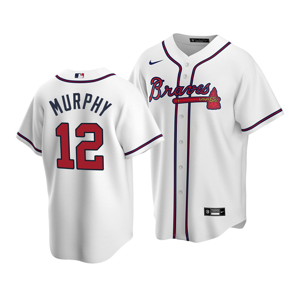 Men's Atlanta Braves #12 Sean Murphy Cool Base Nike Home Jersey White