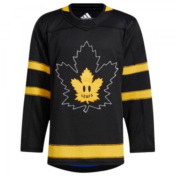 Men's adidas Black Toronto Maple Leafs x drew house Alternate Custom Jersey