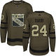 New York Rangers #24 Kaapo Kakko Green Salute to Service Stitched NHL Jersey