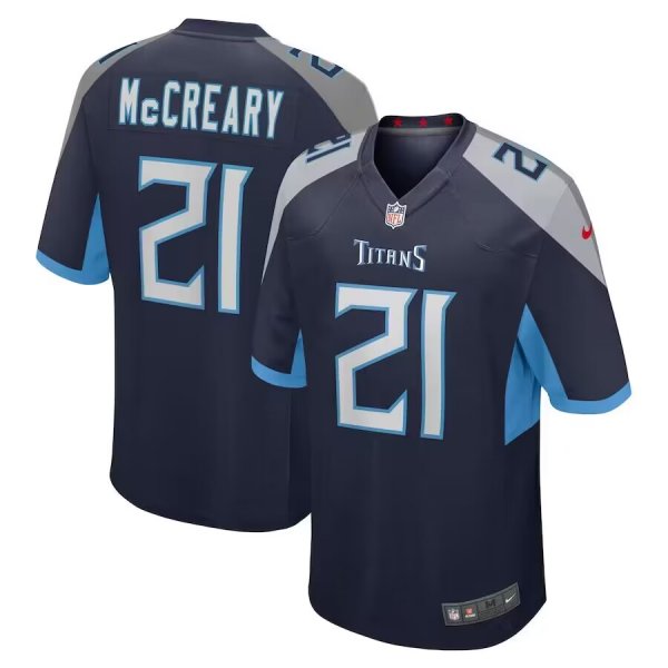 Men's Tennessee Titans #21 Roger McCreary Nike Navy Limited Player Jersey