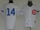 Mitchell And Ness Chicago Cubs #14 Ernie Banks Stitched White Throwback MLB Jersey