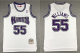 Men's Sacramento Kings #55 Jason Williams 1998-99 White Hardwood Classics Soul Swingman Stitched NBA Throwback Jersey