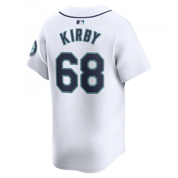 Men's Seattle Mariners George Kirby Nike White Home Limited Player Jersey