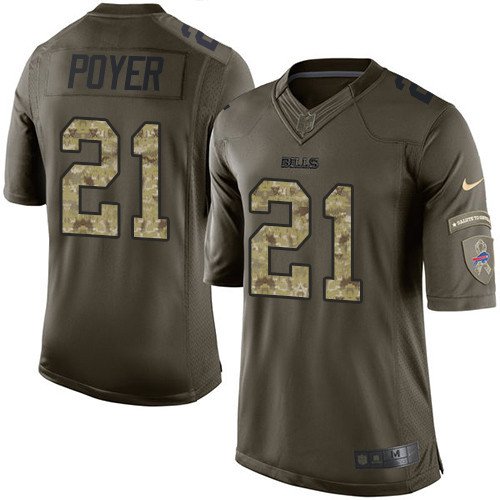 Nike Buffalo Bills #21 Jordan Poyer Youth Limited Green Salute To Service NFL Jersey