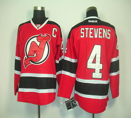 New Jersey Devils #4 Scott Stevens Red Home Stitched NHL Jersey