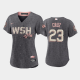 Women's #23 Nelson Cruz 2022 City Connect Washington Nationals Replica Bloom Gray MLB Jersey