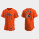 Men's Houston Astros #14 Mauricio Dubon Flex Base Alternate MLB Jersey - Orange