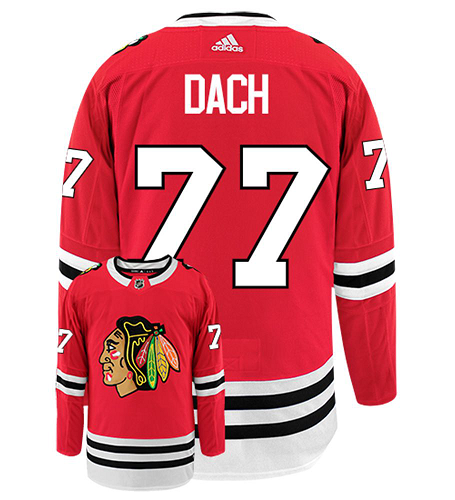 Men's Adidas Chicago Blackhawks #77 Kirby Dach Red Home NHL Hockey Jersey