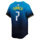 Men's Philadelphia Phillies Trea Turner Nike Blue 2024 City Connect Limited Player Jersey