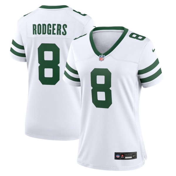 Women's New York Jets Aaron Rodgers Nike Legacy White Game Jersey