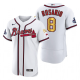 Men's Atlanta Braves #8 Eddie Rosario White 2022 Gold Program 4-Time World Series Champions MLB Jersey