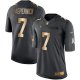 Nike San Francisco 49ers #7 Colin Kaepernick Black Youth Stitched NFL Limited Gold Salute to Service Jersey