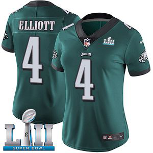 Women's Nike NFL Philadelphia Eagles #4 Jake Elliott Limited Home Midnight Green Vapor Untouchable Super Bowl LII Jersey