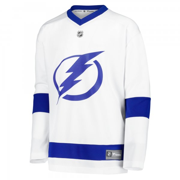 Youth Tampa Bay Lightning Fanatics White Away Replica Blank Jersey