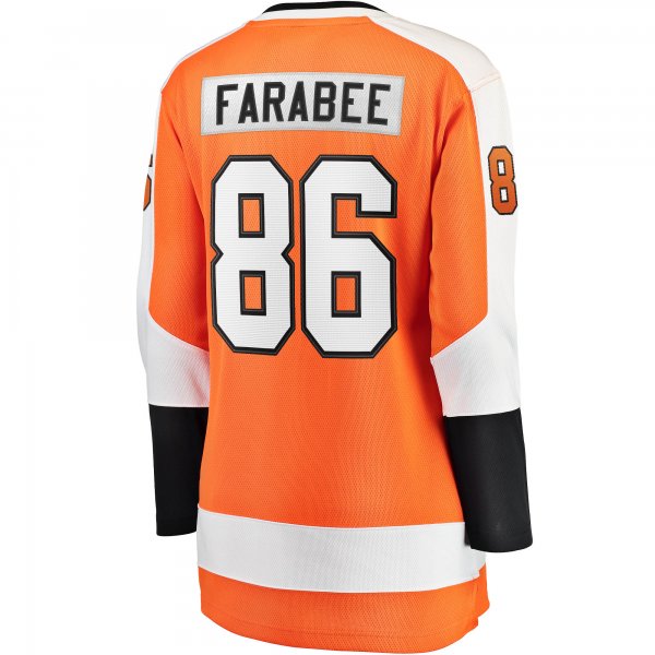 Women's Philadelphia Flyers Joel Farabee Fanatics Orange Home Breakaway Player Jersey