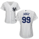 New York Yankees #99 Aaron Judge White Strip Home Women's Stitched MLB Jersey