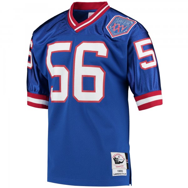 Men's New York Giants 1990 Lawrence Taylor Mitchell & Ness Royal Throwback Retired Player Jersey