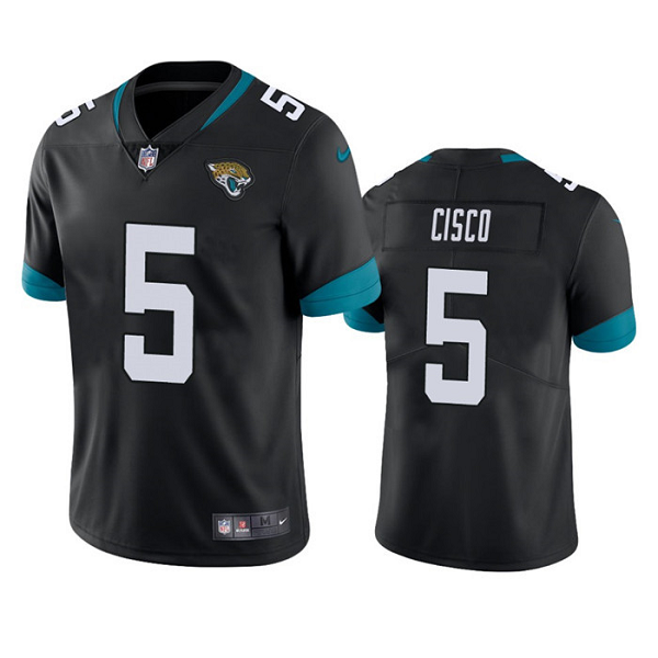 Men's Jacksonville Jaguars #5 Andre Cisco Black Vapor Untouchable Limited Stitched Jersey