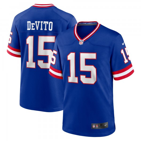 Men's New York Giants Tommy DeVito Nike Royal Alternate Player Game Jersey