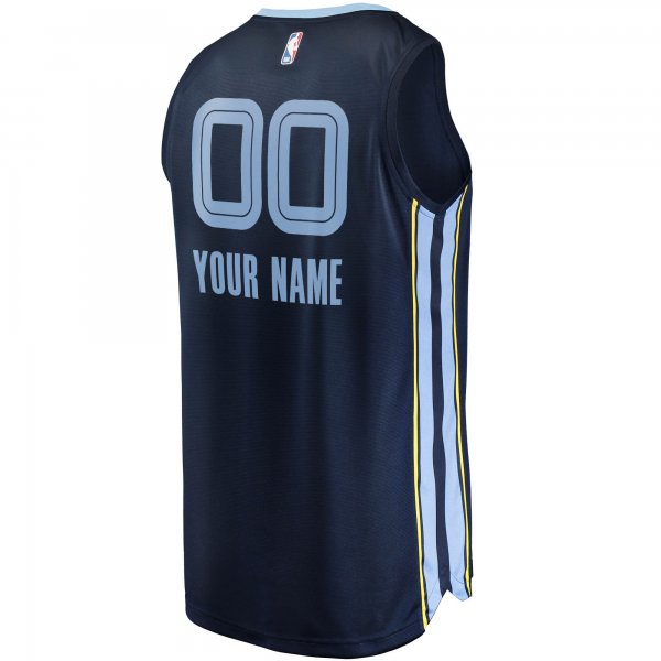 Men's Memphis Grizzlies Fanatics Navy Fast Break Custom Replica Jersey - Icon Edition