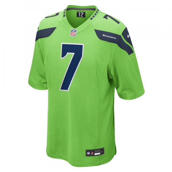 Men's Seattle Seahawks Geno Smith Nike Neon Green  Game Jersey