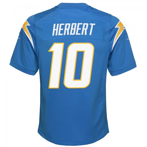 Youth Los Angeles Chargers Justin Herbert Nike Powder Blue Game Jersey