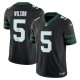 Men's New York Jets #5 Garrett Wilson Nike Legacy Black Alternate Vapor F.U.S.E. Jersey