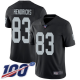 Men's Nike Las Vegas Raiders #83 Ted Hendrick Limited Home Black 100th Season Vapor Untouchable NFL Jersey